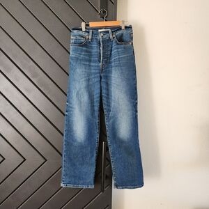 Levi's Blue Straight Leg Jeans for Women